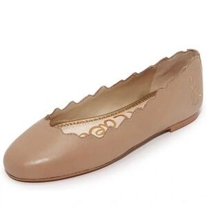 Sam Edelman Womens Ballet Flats 6 Beige Tan Neutral Slip On Leather Francis Shoe